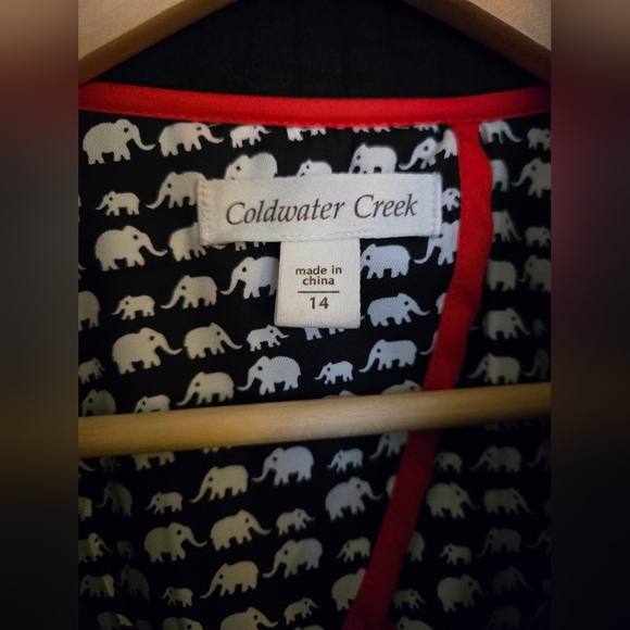 Coldwater Creek black quilted button-up blazer jacket | size 14 - Picture 6 of 7